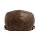 thumbnail image 3 of Gorra plana de cuero Gatsby Newsboy para hombre, color marrón, 3 of 3