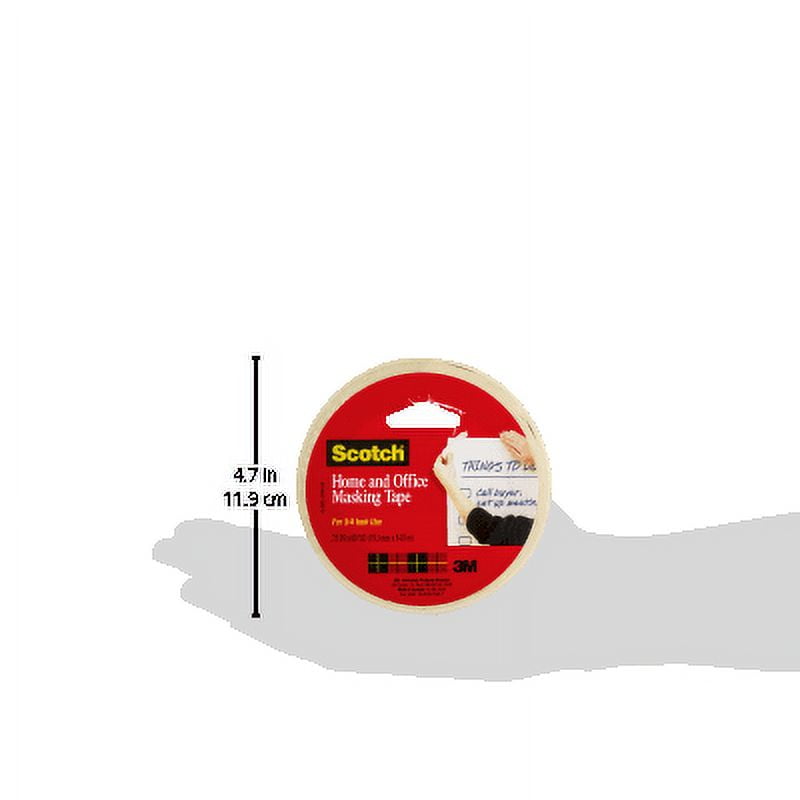 Scotch Masking Tape Roll, .7in. x 54.6 yd., 1 Roll per Pack