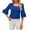 Blue-08, variant on Mittory 3/4 Length Sleeves Womens Tops Blouses for Women Dressy Casual Tops Trendy Summer Shirts Spring Clothes