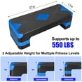 thumbnail image 3 of Adjustable Exercise Step Platform - 27" Fitness Step with Risers - Home Gym Cardio, 3 of 8