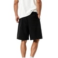 thumbnail image 4 of Yaoyar Wide Leg Linen Shorts for Men Elastic High Waisted Pleated Loose Casual Comfy Shorts, 4 of 7