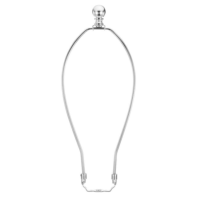Kit de arpa de lámpara de 12 pulgadas Uxcell con remates, soporte para pantalla de lámpara, cromo, 1 juego