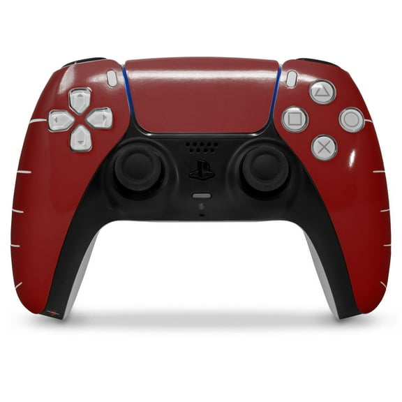 WraptorSkinz Skin Wrap compatible with the Sony PS5 DualSense Controller Solids Collection Red Dark (CONTROLLER NOT INCLUDED)