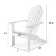 thumbnail image 3 of Costway Outdoor Adirondack Chair Accent Chair Solid Wood sturdy Patio Garden Furniture White, 3 of 9
