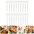 thumbnail image 3 of 20 brochetas de acero inoxidable para barbacoa, reutilizables, para cocina, 3 of 7