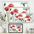thumbnail image 5 of Ancient Red Blooming Poppies 20 in x 12 in Framed Painting Canvas Art Print, by Designart, 5 of 5