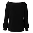 thumbnail image 5 of Ketyyh-chn99 Women's Sweaters Solid Pullover Turtleneck Blouse Long Sleeve Plush Tops Sweater Black,XL, 5 of 5