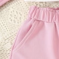thumbnail image 6 of Girls 3-Piece Summer Outfit Set Print Crop Top & Elastic Waist Shorts Casual Breathable Clothing for Kids Red Size 10-11 Years, 6 of 6