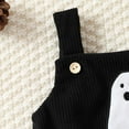thumbnail image 6 of KAUOD Baby Boys Ribbed Knit Romper Halloween Ghost Graphic Sleeveless Bodysuits Toddler Cute Pullover Romper Outfits, 6 of 9