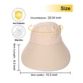 thumbnail image 3 of Delayuji Womens Visor hat Wide Brim Foldable Packable Adjustable Summer UV Protection Lightweight Breathable Fishing Hat Safari Hat Portable Outdoor Hat, 3 of 6