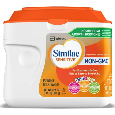 Similac Sensitive Milk-Based Infant Formula (6 Pack) w/ Iron, Powder, 1.41 lb
