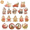 thumbnail image 2 of Colgantes de madera para Navidad, adornos colgantes de madera impresos de varios estilos, regalos artesanales, decoraciones navideñas, 3 unidades por lote, 2 of 4