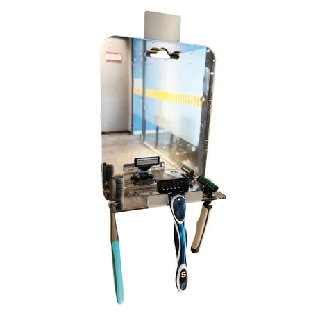 JZROCKER Fogless Shower Mirror for Shaving Bathroom Shaving Mirror with Razors Holder