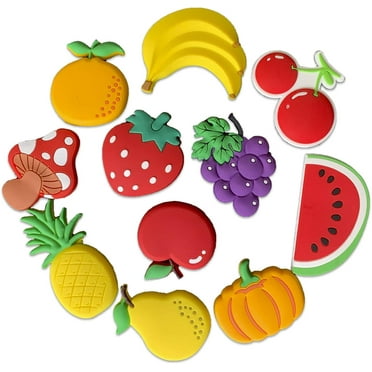 Fridge Magnets for Toddlers Soft Rubber Safety Magnets for Kids Children Magnets Baby Magnetic Toys Educational Gift (Fruit)