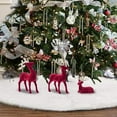 thumbnail image 5 of Christmas Decorations for Home Indoor Outdoor Christmas Reindeer Tabletop 8.6" H Red Flocking Standing Deer Decorations, Indoor Decorative Ornaments for Kitchen Mantle Shelf Office Home Décor (Red-B), 5 of 9