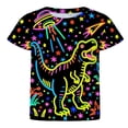 thumbnail image 3 of CONZONE Toddler Boys Tshirts Dinosaur Graphic Short Sleeve T-Shirt for Boys Crew Neck Lightweight Loose Fit Kids Spring Summer Tops, 3 of 5