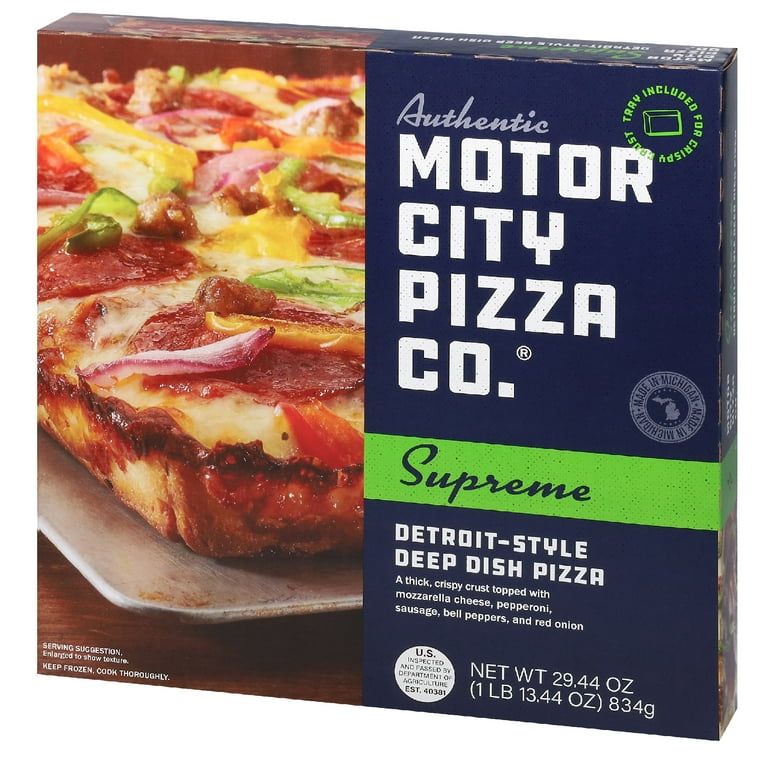 Authentic Motor City Pizza Co. Supreme Detroit Style Frozen Pizza