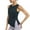 Black, variant on Women's Sleeveless Workout Shirts Running Gym Tank Top Exercise Tennis Muscle Tee Solid Color Clothes