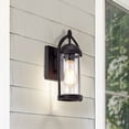 thumbnail image 4 of RADIANCE goods Transitional 1 Light Textured Black Outdoor Wall Sconce 13" Height, 4 of 12