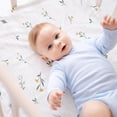 thumbnail image 4 of Gllquen Baby Muslin Soft Cozy Cotton Mini Crib Pack N Play Fitted Sheets for Boys Girls 3-Pack, Leafy Green, 4 of 10