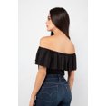 thumbnail image 5 of Blusa negra con olan AMAD Casual para mujer Talla M, 5 of 5