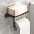 thumbnail image 6 of TZYUDK Bathroom Tissue Holder Toilet Paper Dispenser No Drill for Wall Mount Storage Black, 6 of 6