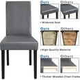thumbnail image 5 of XgoodX Dining Chairs Set of 4 PU Leather Upholstered Parsons Dining Chairs with Solid Wood Legs for Kitchen/Living Room/Restaurant, Modern Style, Gray, 5 of 11