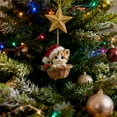 thumbnail image 6 of Taicans Acrylic Christmas Tree Ornament - Cute Kitten in Basket with Santa Hat & Holly Berries,3.14in Holiday Decoration,Perfect for Xmas Tree,Gift,Home Decor, 6 of 6