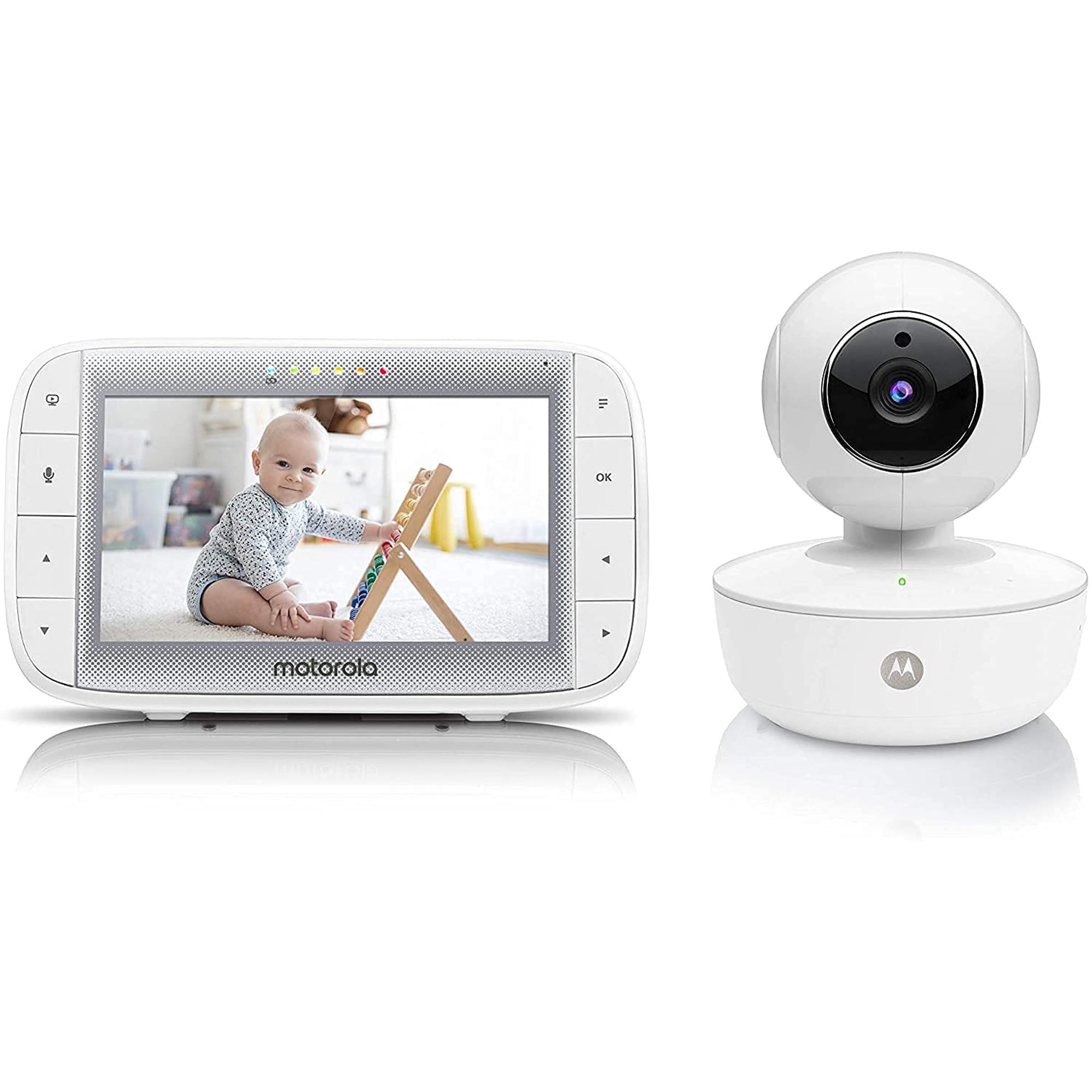 Motorola Video Baby Monitor 5" Color Parent Unit, Remote Pan/Tilt/Zoom, Portable Rechargeable Camera, Two-Way Audio, Night Vision, 5 Lullabies, MBP36XL