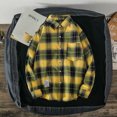 thumbnail image 1 of Camisa A Cuadros Informal A Cuadros, Camiseta De Manga Larga, Camisetas Casuales De Moda Para El Estilo De Hong Kong Ins Para Otoño, Otoño, Hombre, Amantes, Amarillo M OTVIAP Amarillo M, 1 of 1