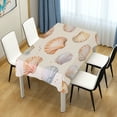 thumbnail image 4 of Yayeee Tablecloths 54" x 54" Rectangle Wrinkle Resistant Party Table Cover, Beige Seashell, 4 of 8