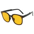 thumbnail image 2 of Yellow Sunglasses Womens, Sunglasses Men, Trendy Sunglasses for Women Man Polarized Foldable Round Chic Retro Sun Glasses, 2 of 5