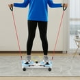 thumbnail image 6 of Blue Waist Twister Machine Exercise, Adjustable Ab Twist Board Resistance Bands & Handrails, Ab Workout Machine for Home Gym, Core Strength Training Equipment with 330 lbs Weight Capacity, 6 of 21