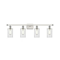 516-4W-WPC-G802 Innovations Lighting Clymer - 4 Light Bath Vanity In Art Deco Style-12 Inches Tall and 36 Inches Wide-White/Polished Chrome