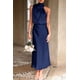 thumbnail image 2 of Vestido PRETTYGARDEN 2025 Verano Satén Sin Mangas Azul Marino Oscuro Talle S, 2 of 8
