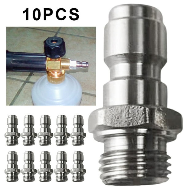 Adaptador Boquilla para Lavadora Coche Alta Presión Conector 1/4 Pulgadas 10 Uds. (G1/4 Macho)