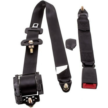 Maxpeedingrods Retractable 3 Point Safety Seat Belt Straps Car Auto Vehicle Adjustable Belt Kit