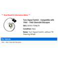 thumbnail image 2 of Turn Signal Switch - Compatible with 1964 - 1966 Chevy Biscayne 1965, 2 of 2