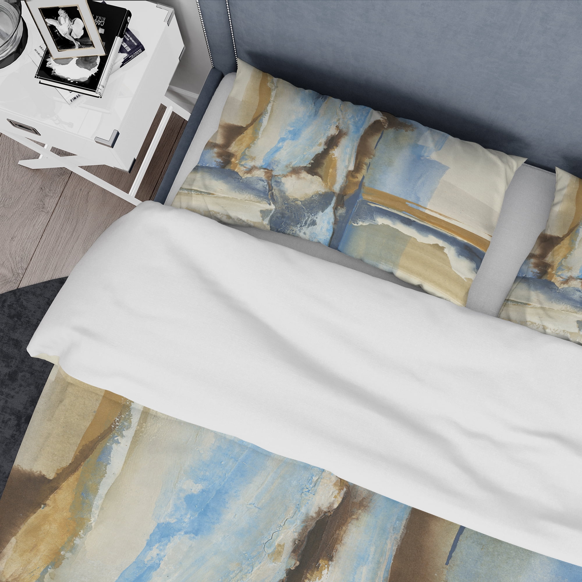 Designart 'River Run II' Geometric Duvet Cover Set