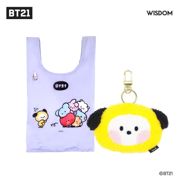 BT21 Minini Doll Case Eco Bag Bolso De Hombro Portátil Bolsillo Oficial Auténtico huangjie unisex