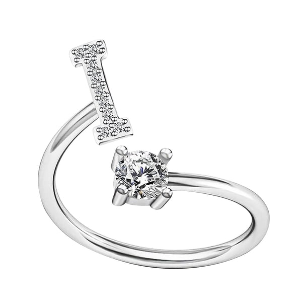 Anillos para mujer, regalos para mujer, moda femenina, apertura de pareja, letra de apertura, joyería, anillo