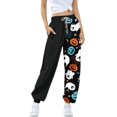 thumbnail image 2 of Blue Halloween Pajama Pants for Women Casual Pj Bottoms for Women Drawstring Lounge Pants with Pockets S, 2 of 9
