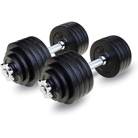 Adjustable Weight Cast Iron Dumbbells Set 105lbs