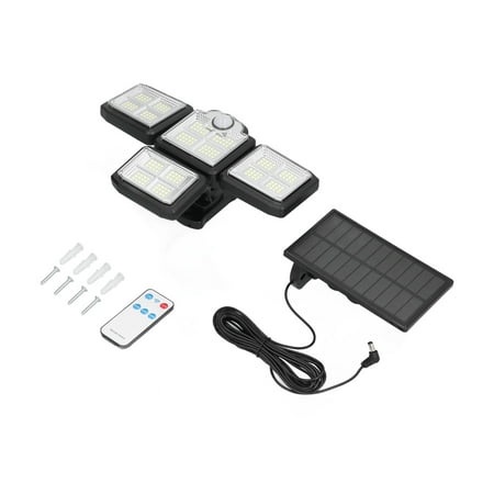 

2024 Outdoor Solar Lights IP65 Waterproof 198LEDs Motion Sensor Lights with 4 Adjustable Heads
