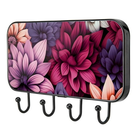

Petalous Flower Self Adhesive Towel Coat Wood Iron Hooks for Home Keys Door Outdoor Home Improvement Utility Hook