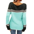 thumbnail image 5 of Sherrylily Women Autumn Winter Colorblock Pullover Sweaters Striped Slim Knitwear, 5 of 5