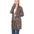 thumbnail image 2 of Leopard Slouchy Pocket Open Cardigan Cover-Up, 2 of 5