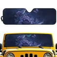 thumbnail image 2 of Uorisanigo Windshield Sun Shade, Blocks UV Rays Sun Shade Visor, Blue Floral Butterfly Car Windshield Sunshade for 2018-2024 2025 Jeep Wrangler JL / 2020-2024 Jeep Gladiator JT, Keep Your Car Cool, 2 of 7