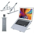 thumbnail image 5 of Veballensty Laptop Stand, Adjustable Height Portable Laptop Riser, Ergonomic Aluminum Alloy Laptop Stand ,Compatible with MacBook, iPad, HP, Lenovo, Dell, 10-15.6” Laptops & Tablets Silver, 5 of 8