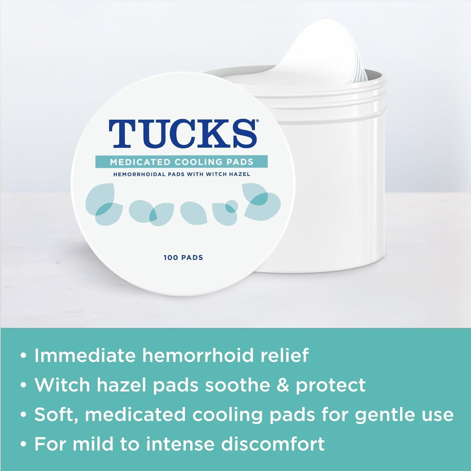 TUCKS Medicated Cooling Pads 100 Each (Pack of 2)